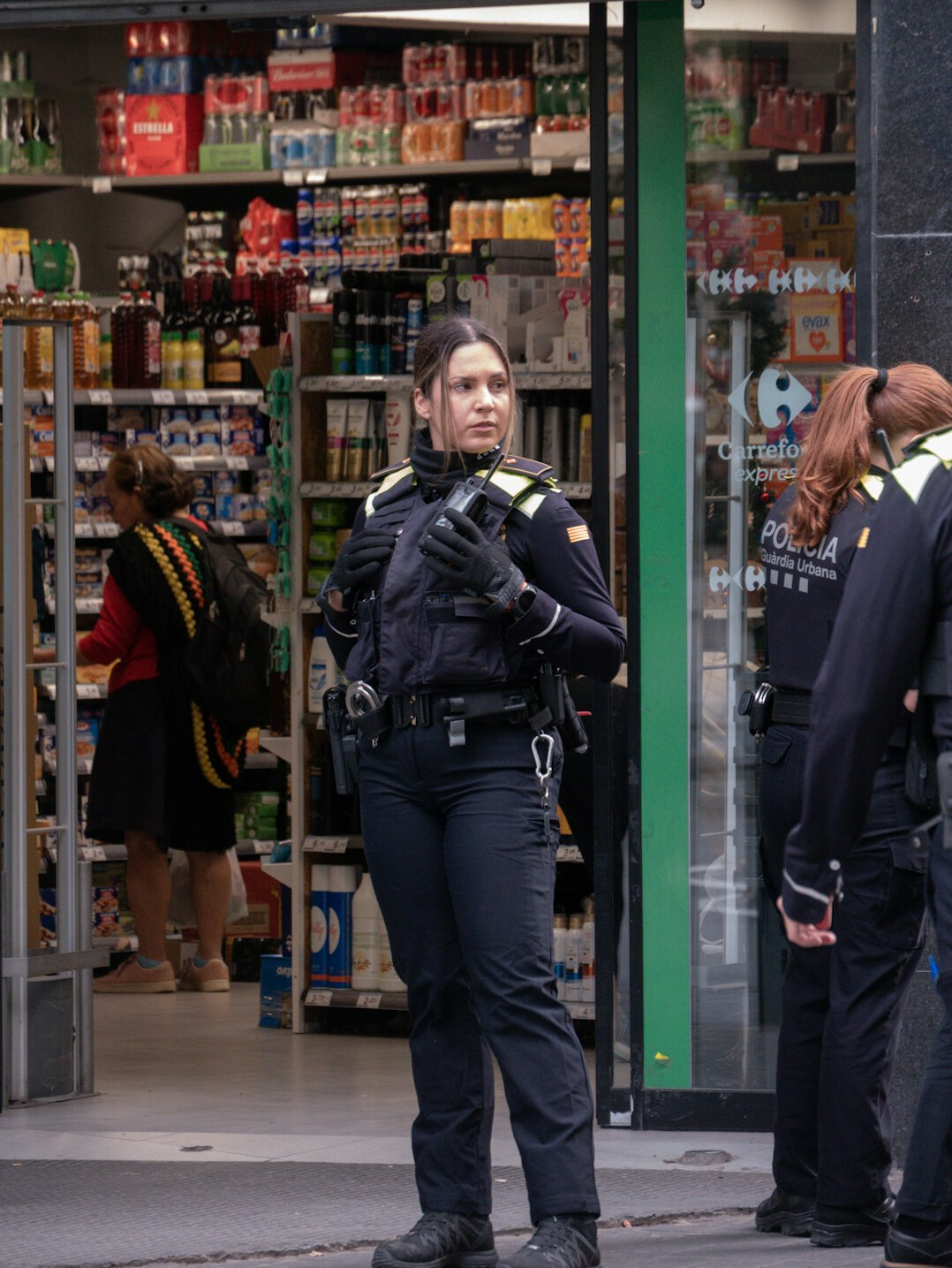 store detective watching customer